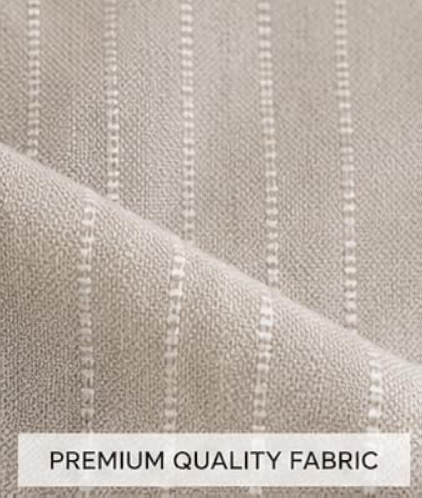 Beige Decorative Pillow Cover with Zipper Closure